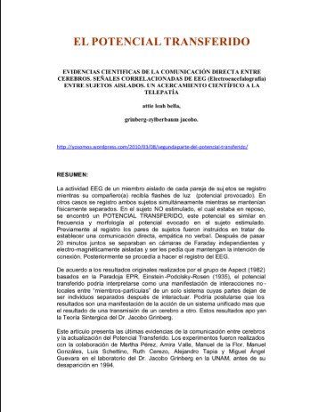 El potencial transferido pdf